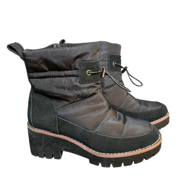 NWOB Blondo Darci Puffer Waterproof Black Ankle Boots Size 5.5M - Picture 3 of 5